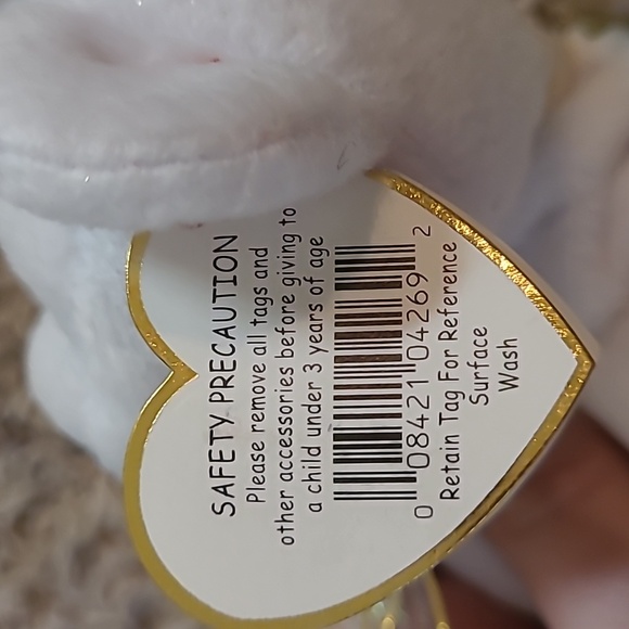 Ty Beanie Babies Halo II the Bear D.O.B. January 14, 2000 Angel Wings Brown Nose - Picture 4 of 7